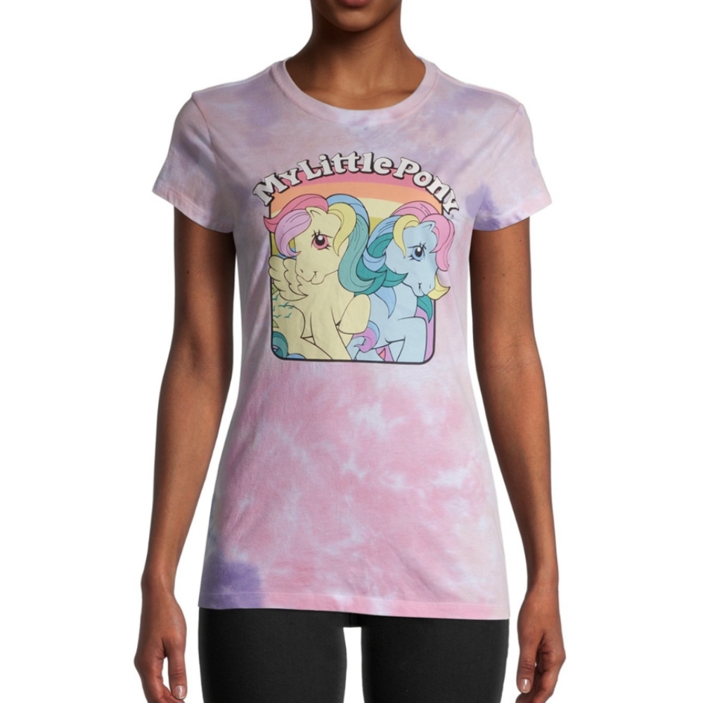 NEW My Little Pony Junior's Tie Dye Graphic Print T-Shirt Large